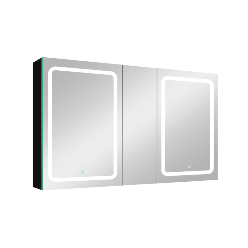50'' W 30'' H Framed Medicine Cabinet with Mirror and 3 Shelves