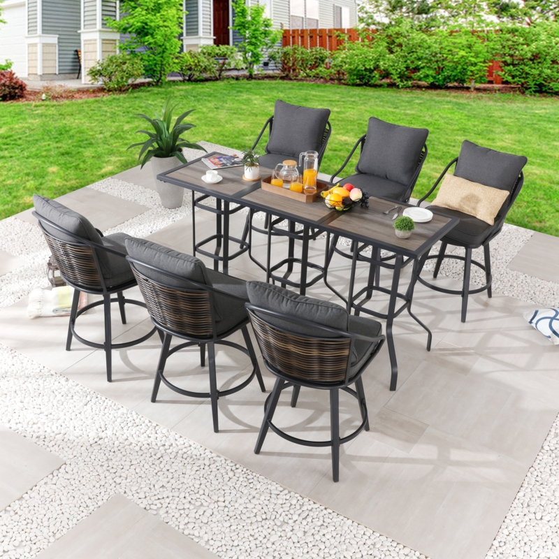 6 - Person Square Outdoor Dining Set with Cushions