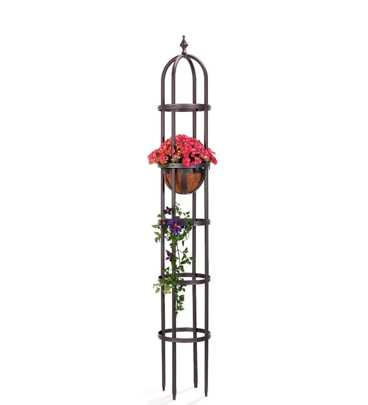 Aadu 96'' H x 13.98'' W Metal Obelisk Trellis