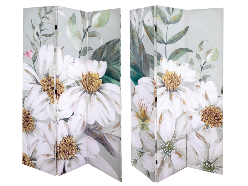 Abreia 20'' W x 71'' H 3 - Panel Folding Room Divider