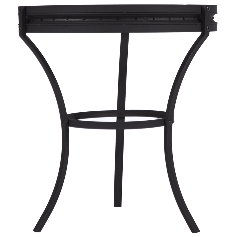 Accent Table Side End Nightstand Lamp Round Living Room Bedroom Metal