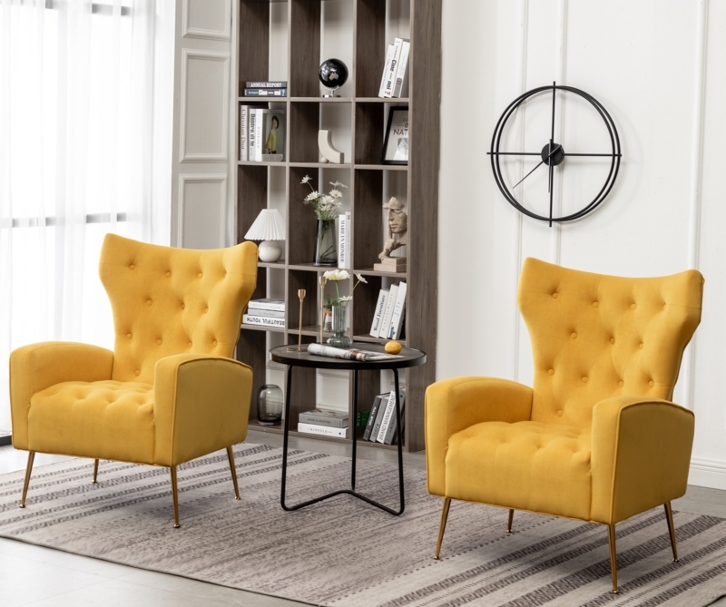 Accord Velvet Wingback Chair