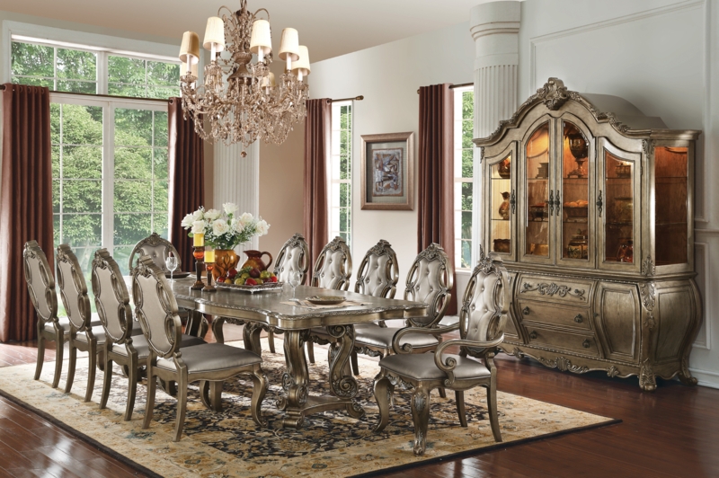 Alanni 11 - Piece Extendable Double Pedestal Dining Set