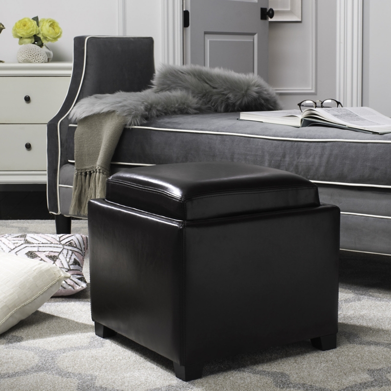 Alesea Faux Leather Ottoman