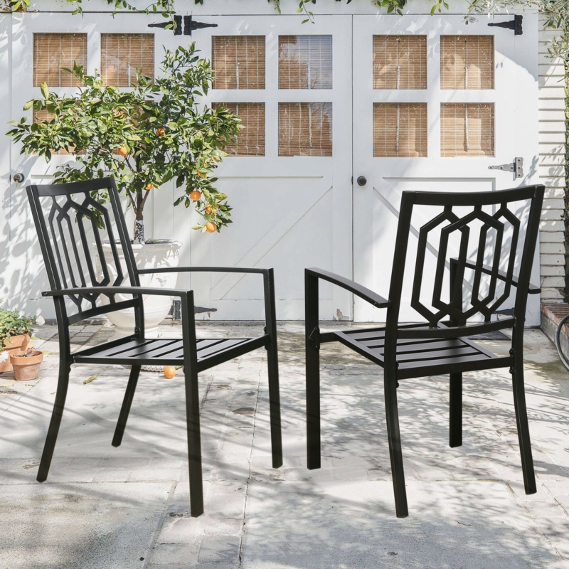 Alphild Stacking Patio Dining Armchair