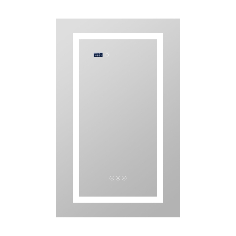 Anjanie 20'' W 32'' H Surface Frameless Medicine Cabinet with Mirror and 3 Adjustable Shelves
