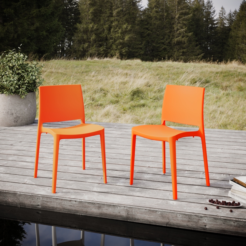 Auni Outdoor Stacking Dining Side Chair