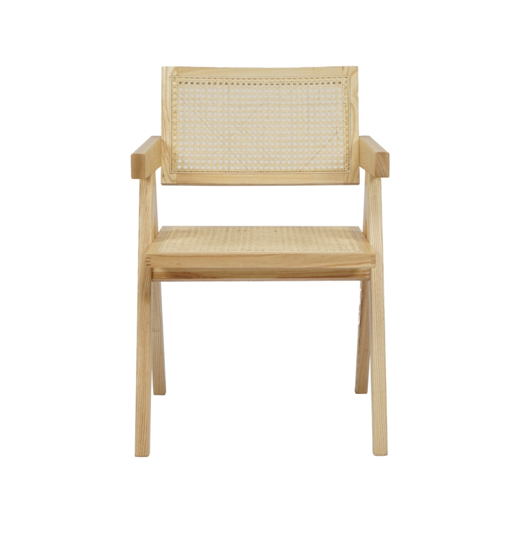 Aurora Modern Natural Dining Arm Chair