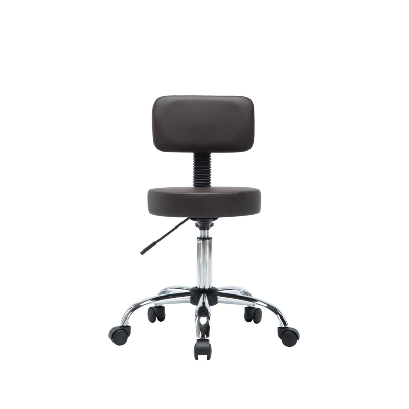 Backed Adjustable Height Active Stool with Wheels