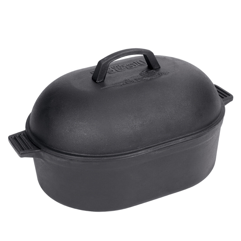Bayou Classic 15.6'' Non-Stick Cast Iron Roasting Pan