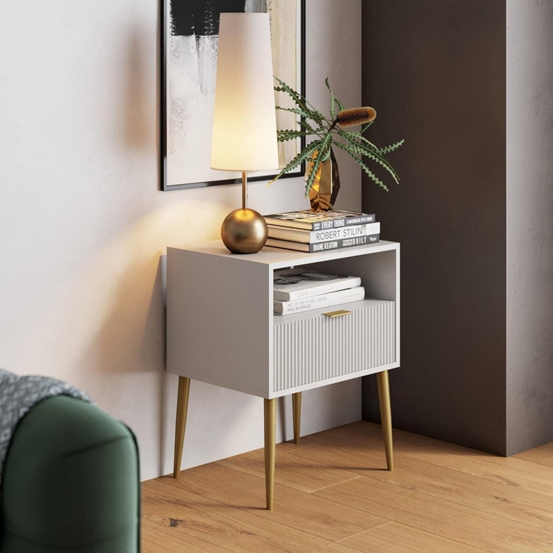 Baywood Metal Nightstand