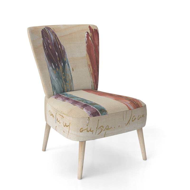 Beautiful Bird Romance I - Traditional Upholstered Side Chair