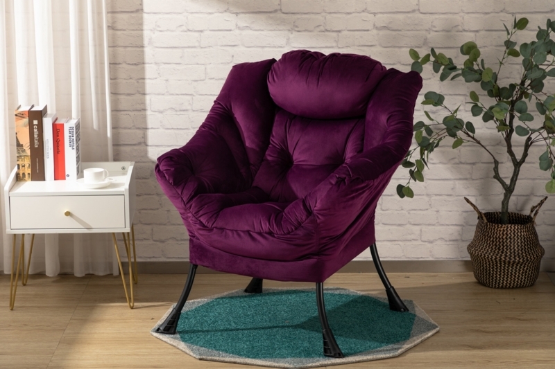 Biranna 31.5" Wide Modern Lazy Chair, Thick Padded Cozy Lounge Chair with Armrest