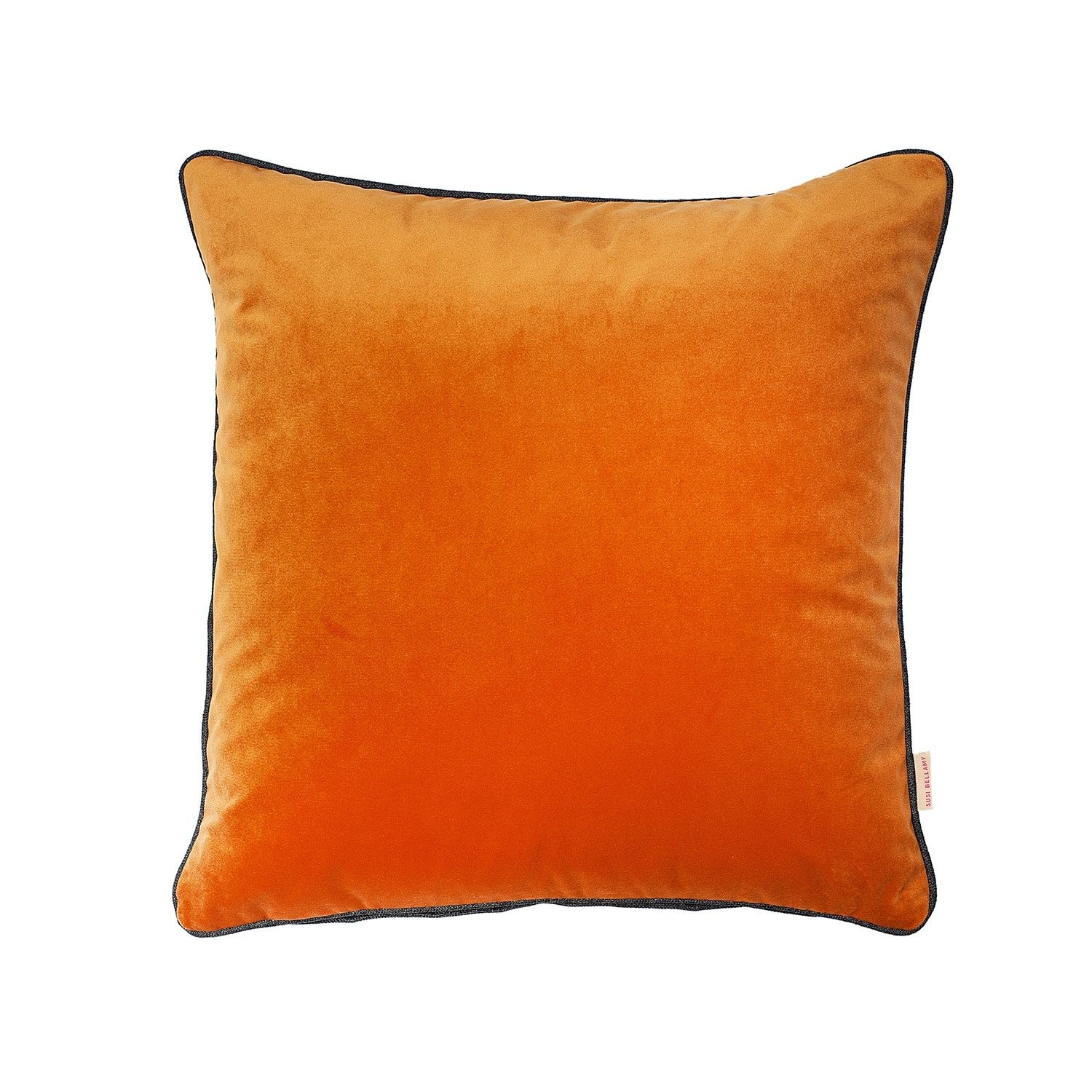 Black / Yellow / Orange Nutmeg Velvet Cushion | Susi Bellamy