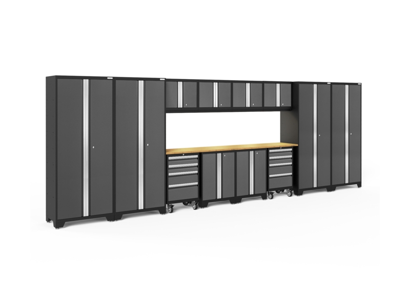 Bold Series 77" H x 216" W x 18" D 14 Garage Storage Cabinet Set
