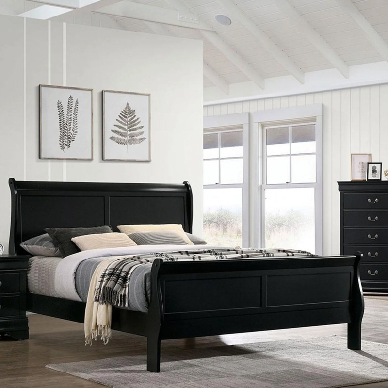 Bouremana Wood Bed with Mattress