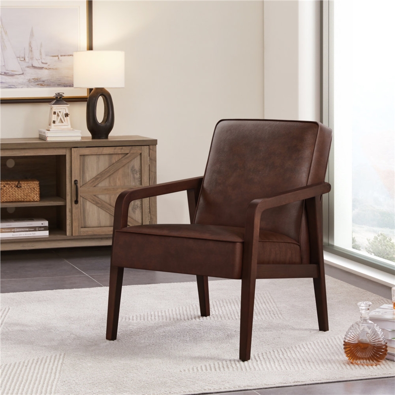 Brandalyn Faux Leather Armchair
