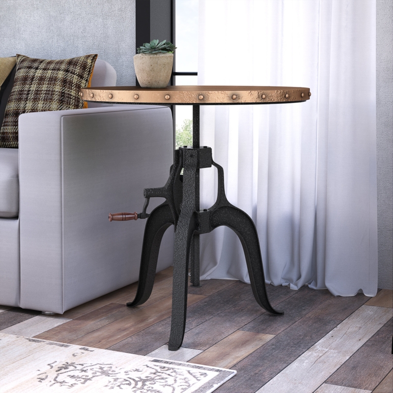 Caihe Pedestal End Table