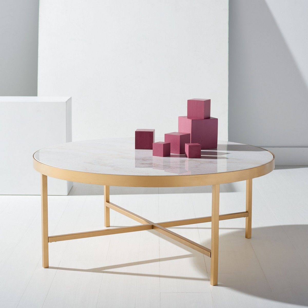 Caralyn Round Marble Coffee Table