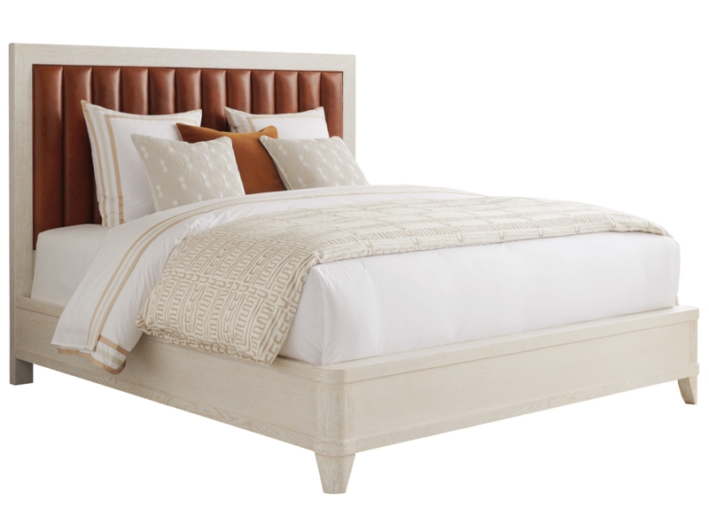 Carmel Leather Wingback Bed