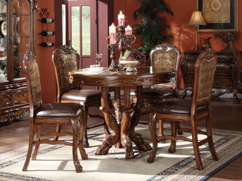 Caruthers 5 - Piece Pedestal Dining Set
