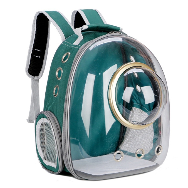 Cat Bag Space Module Pet Outgoing Bag Panoramic Transparent Cat Outgoing Portable Breathable Double Shoulder Packing Cat Cage(16.54*12.99*11.02 Inches)(Pink)