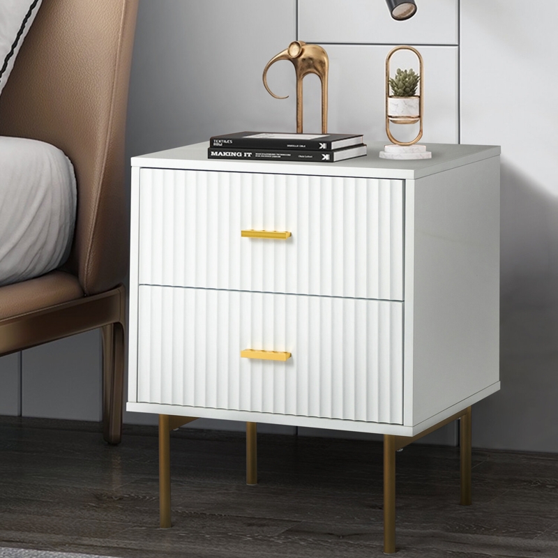 Celso Modern Nightstand With Two Drawers