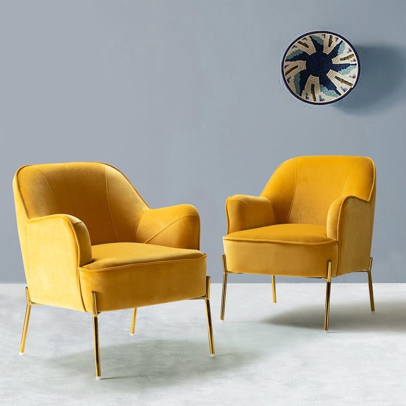 Cleo 26" Wide Contemporary Chair with Recessed Arms