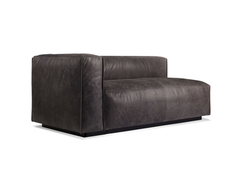 Cleon 66" L One Arm Leather Chaise Lounge