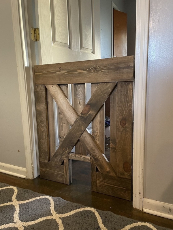 Coppins Wood Adjustable Wall Mounted Pet Gate With Door