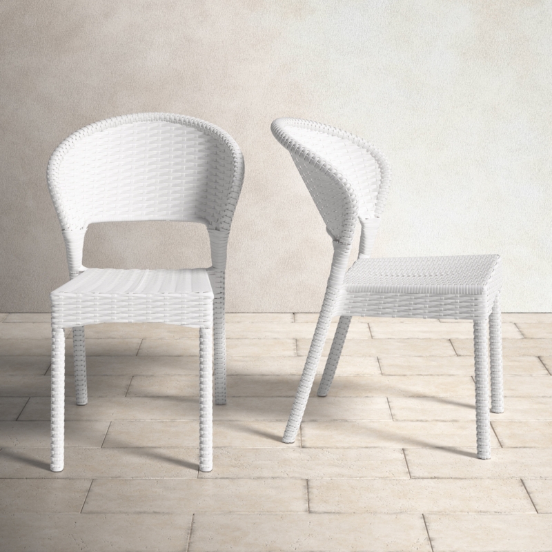 Coral Outdoor Stacking Dining Side Chair
