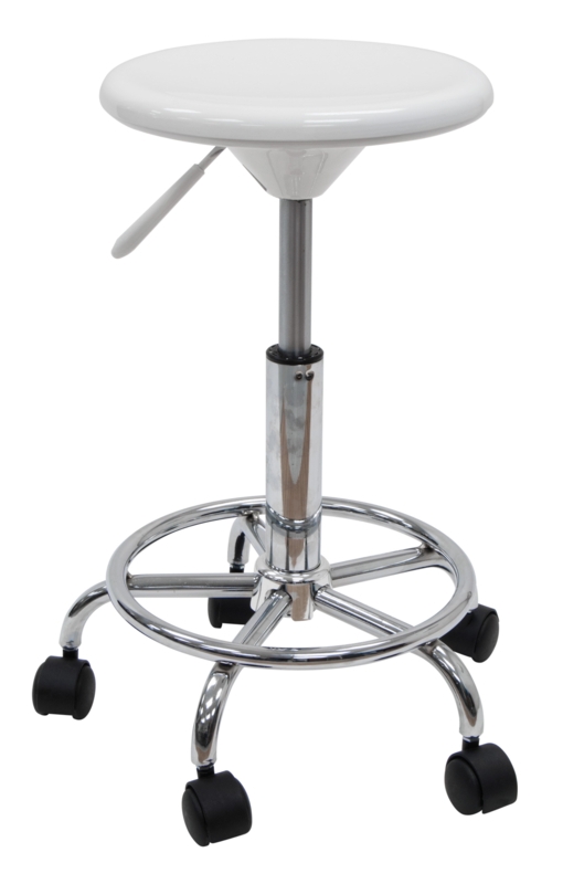 Cowgill Adjustable Height Industrial Stool with Footring Wheels