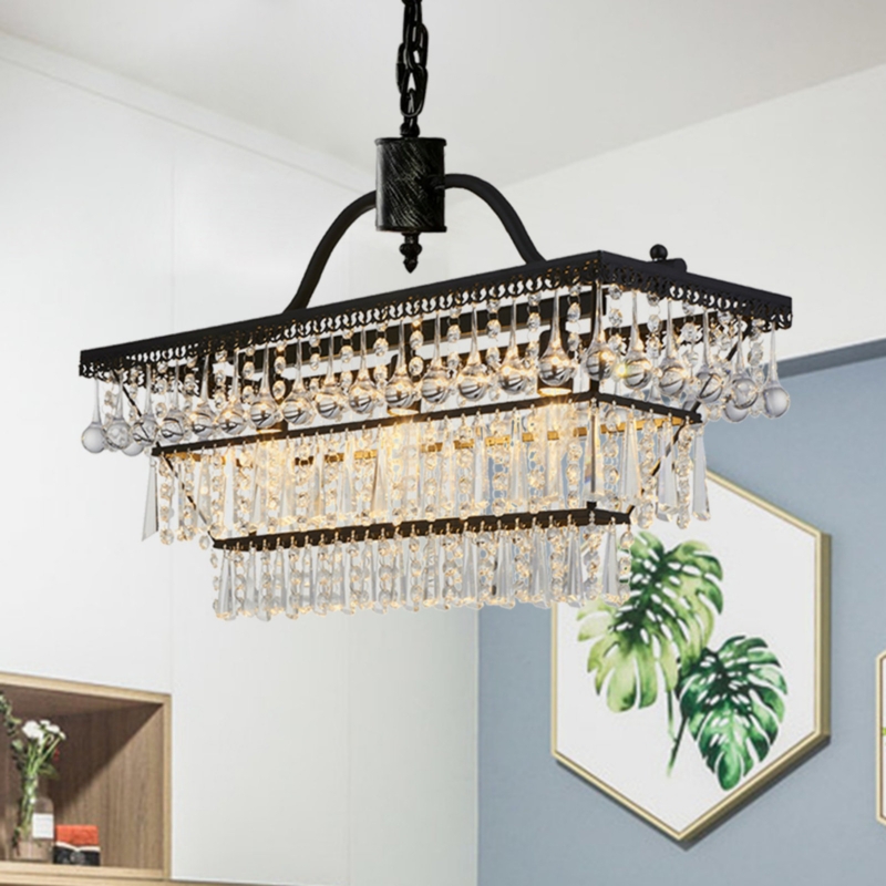 Crowns Kitchen Island Square / Rectangle Chandelier