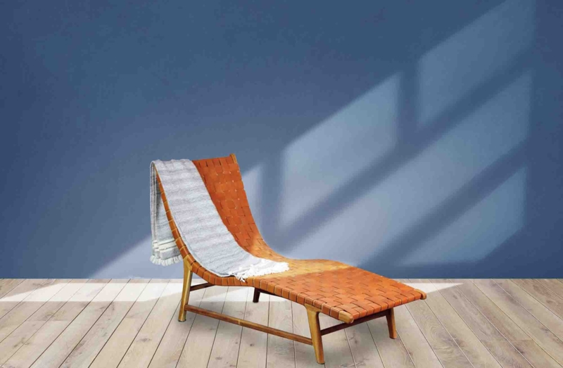 Davyan Leather Chaise Lounge