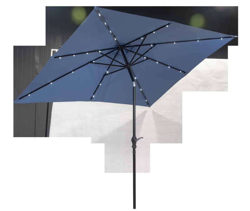 Devault 8.75' x 6.8' Rectangular Lighted Market Umbrella