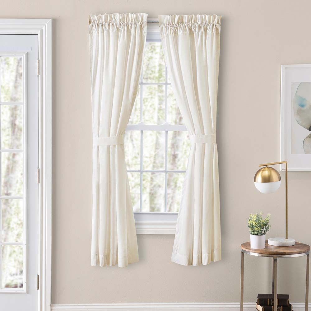 Ellis Classic Tailored Design in a Perma Press Fabric 1.5" Rod Pocket Tailored Pair 80"x30" Natural