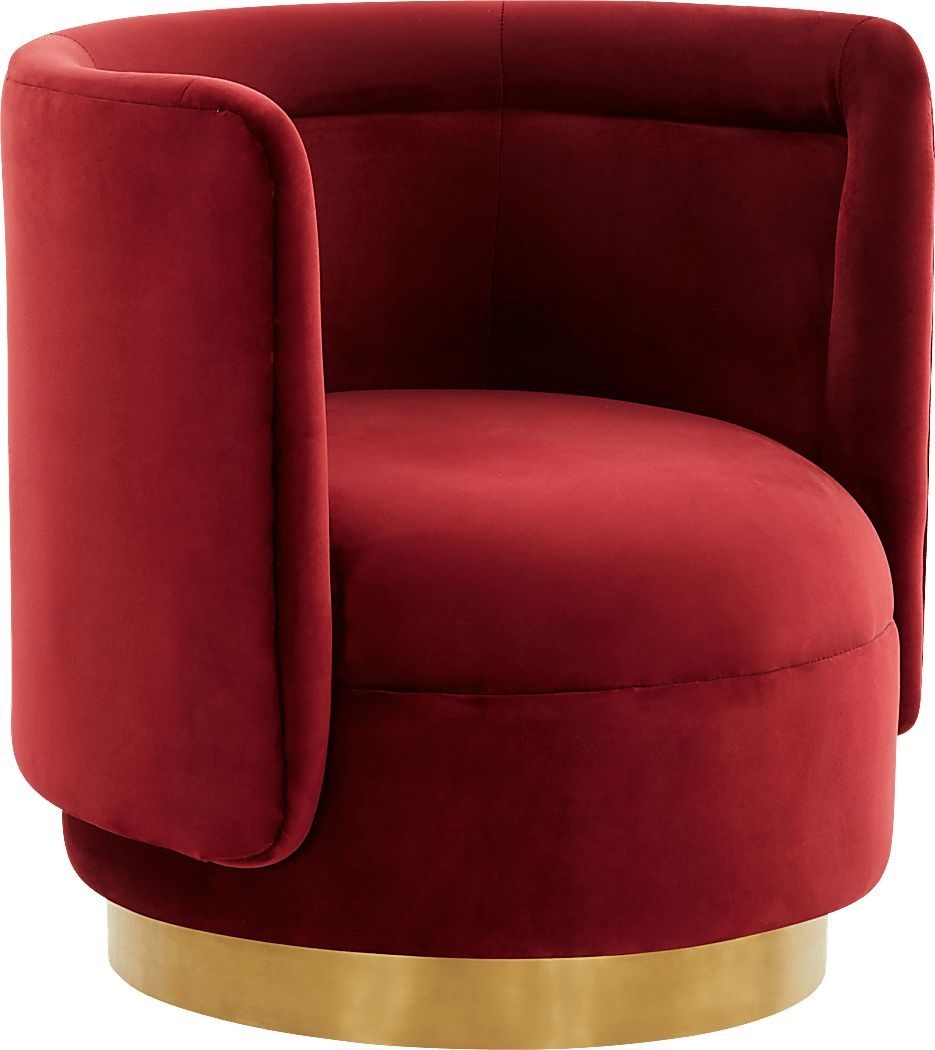 Elsey Lane Maroon Accent Chair