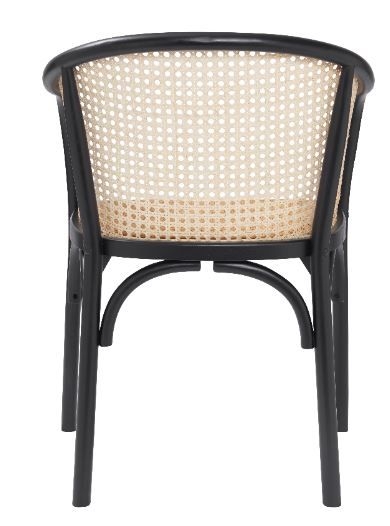 Elsy Armchair - Black Frame & Natural Seat