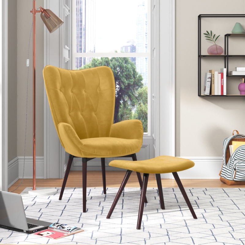 Yellow Wingback Chairs | Foter