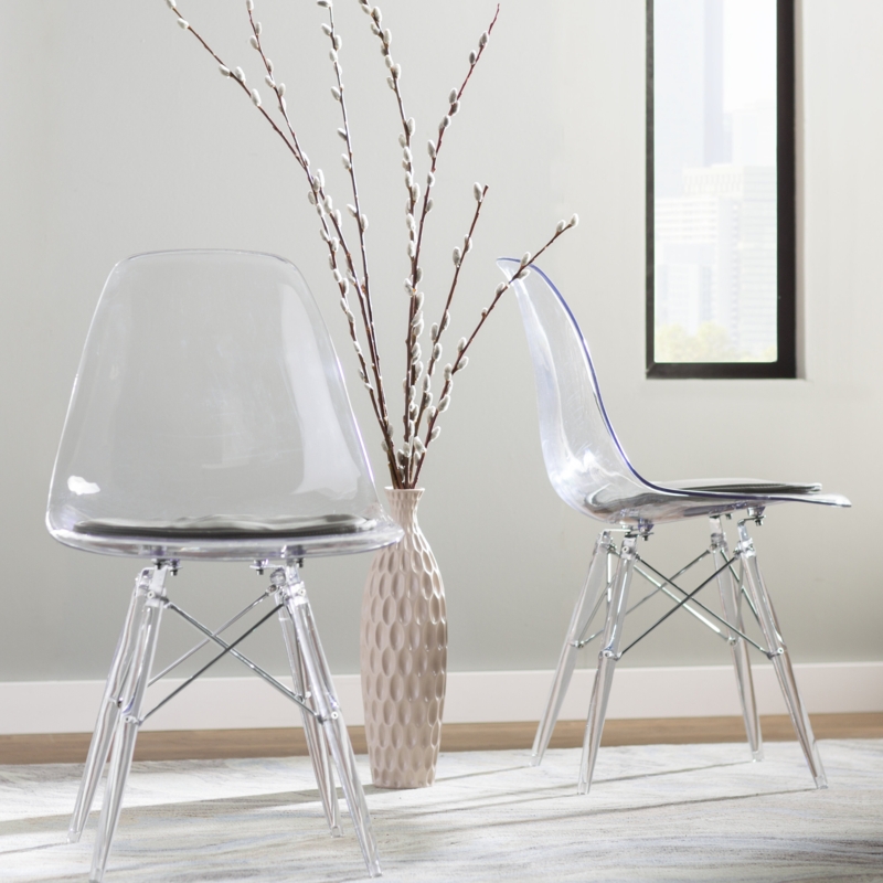 Fann Upholstered Side Chair in Clear