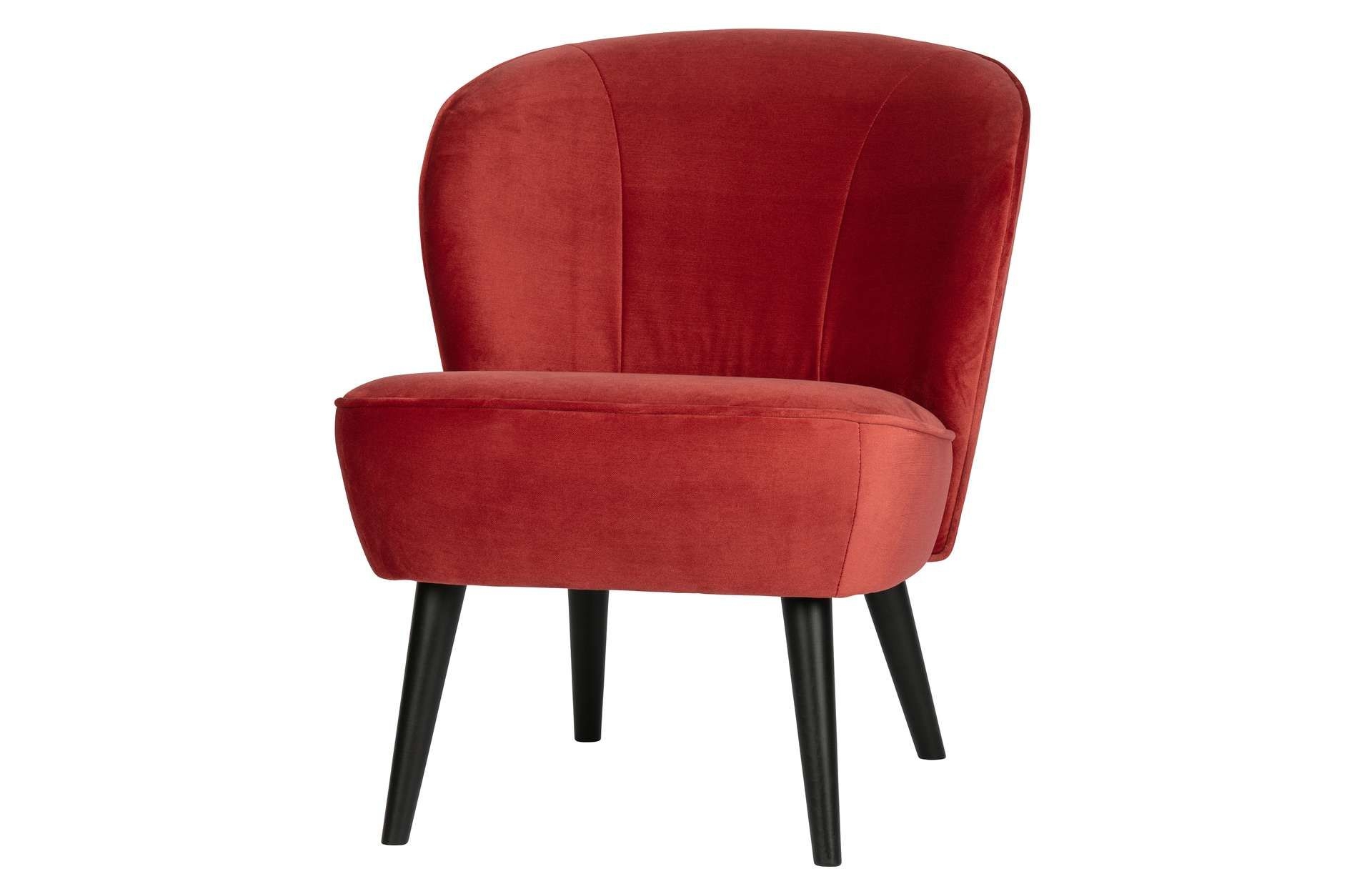 Fauteuil Sara fluweel raspberry Sara Fauteuil Fluweel - Raspberry