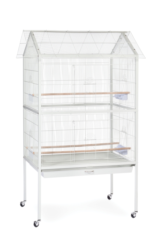 Freshour 68'' Steel Pointed Top Flight Cage with Wheels
