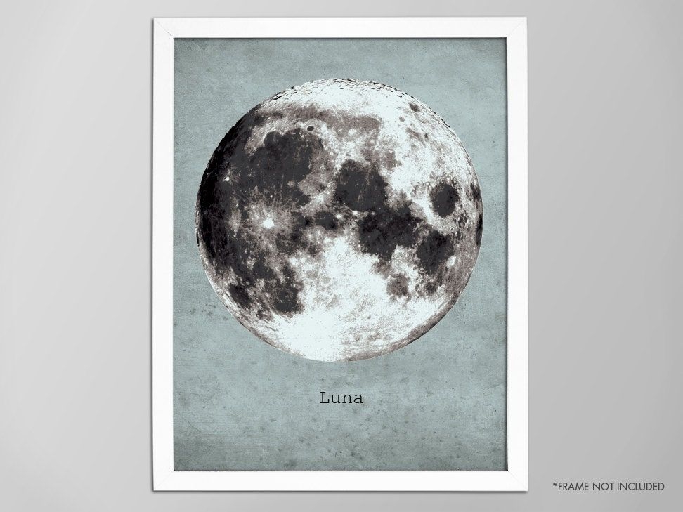 Giant Moon Poster, Outer Space Art Print, Galaxy Nebula Star Super Moon Print, Wall Art, Home Decor, Moon Poster, Moon Print, Moon Art Print