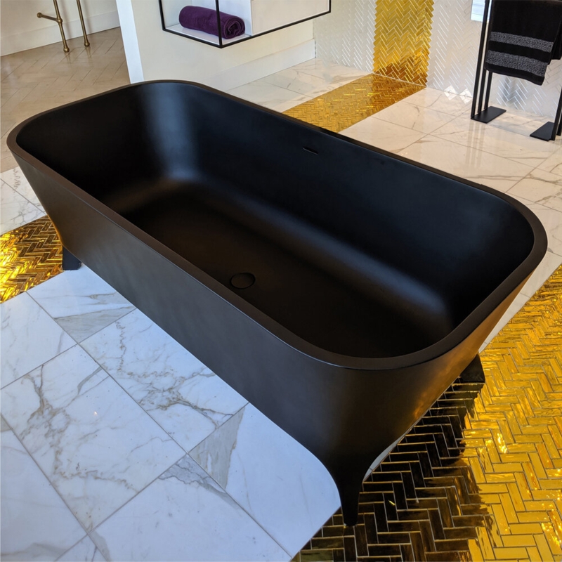 Giulia 70.875'' x 31.625'' Freestanding Soaking Solid Surface Bathtub