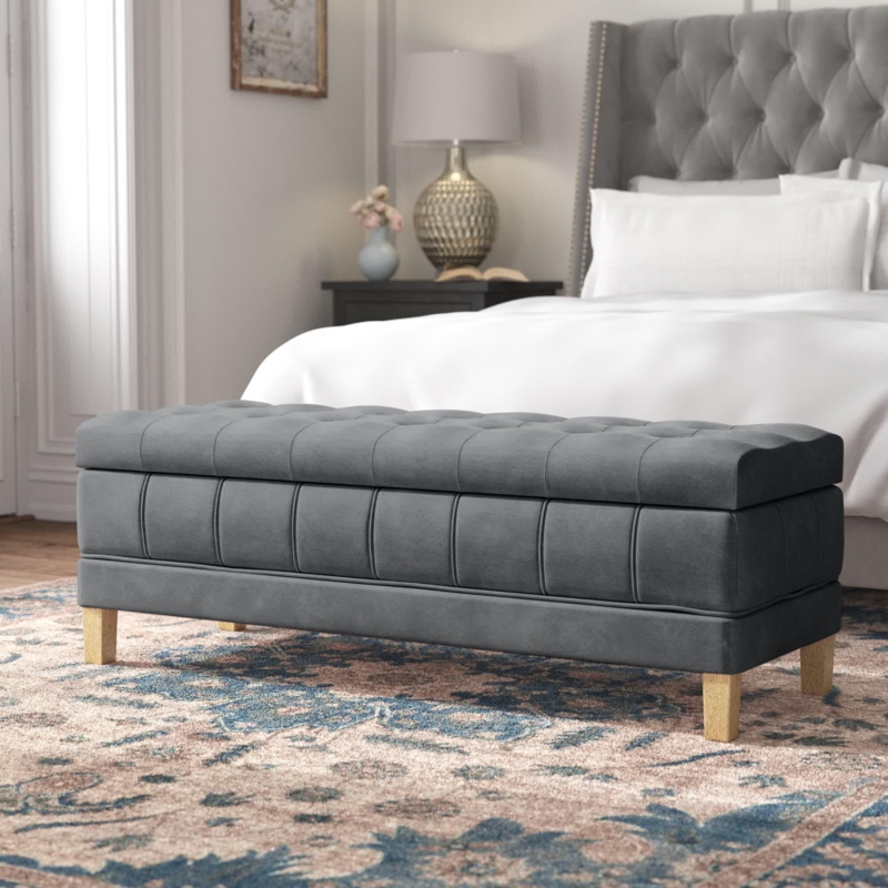 Gloria Velvet Storage Ottoman