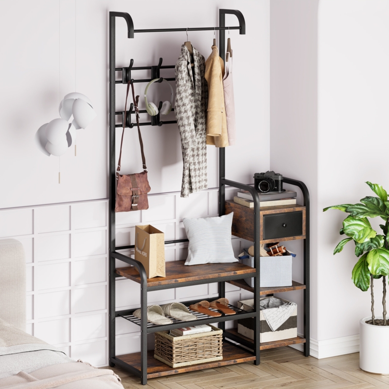 Entryway Coat Rack With Bench | Foter