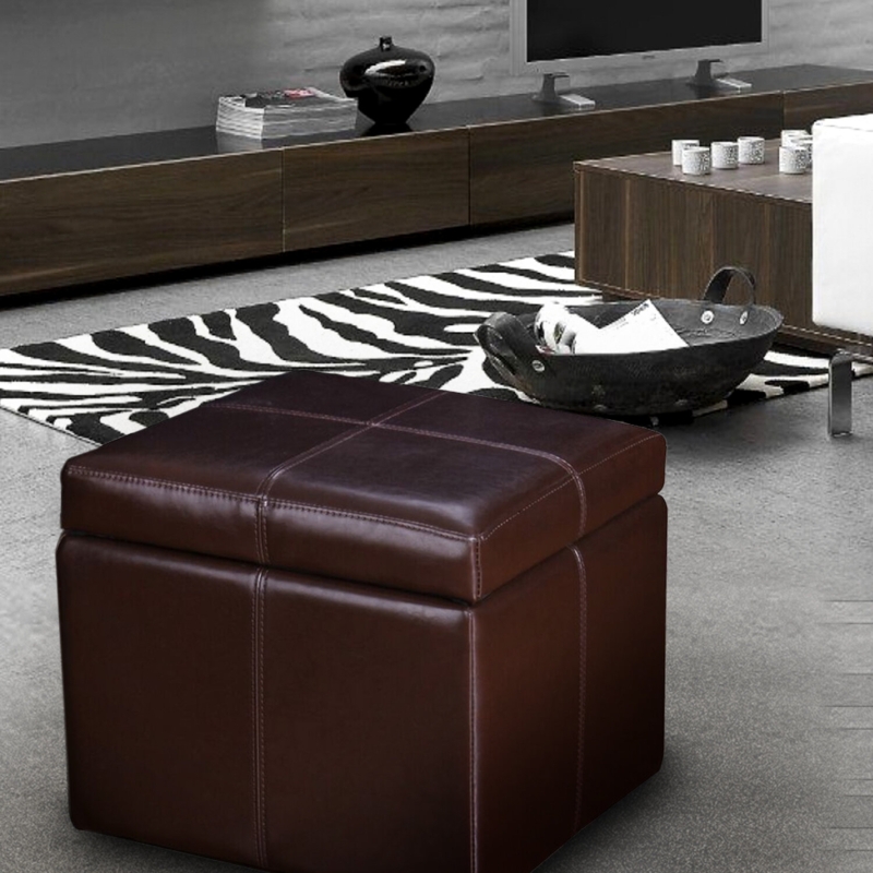 Hanscom Faux Leather Ottoman