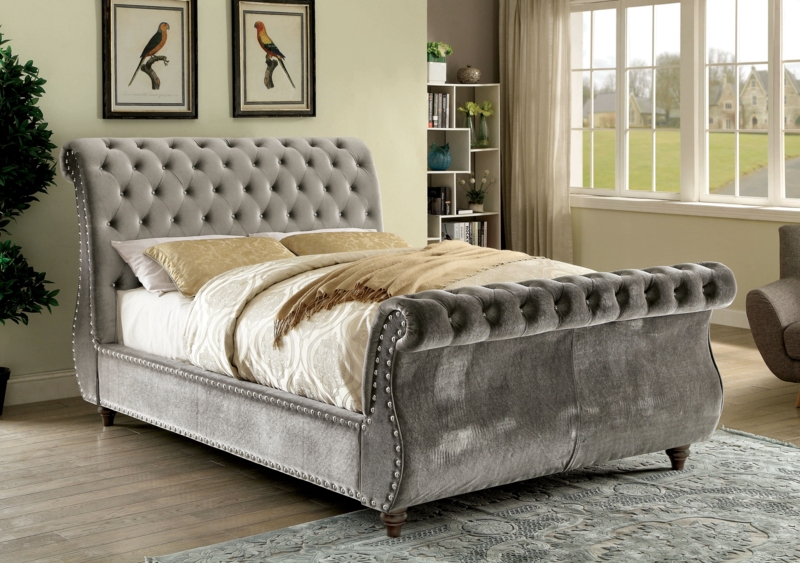 Hatfield Upholstered Sleigh Bed