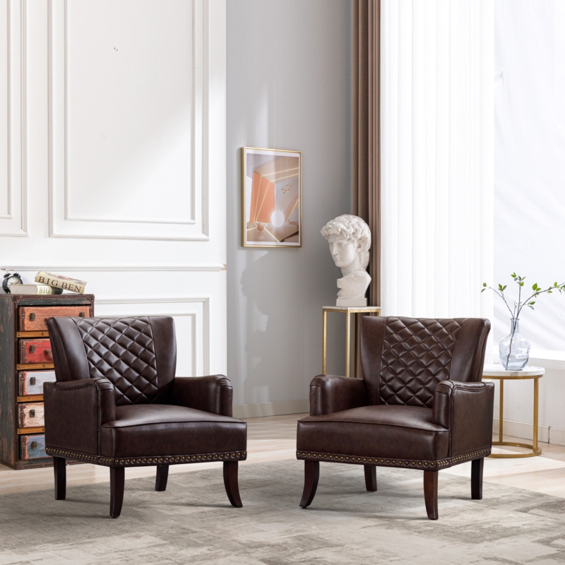 Hileman Mid-Century Super Soft Accent Chair with Nailhead Trim