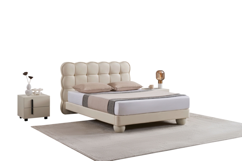 Jayla Leather Platform Bed